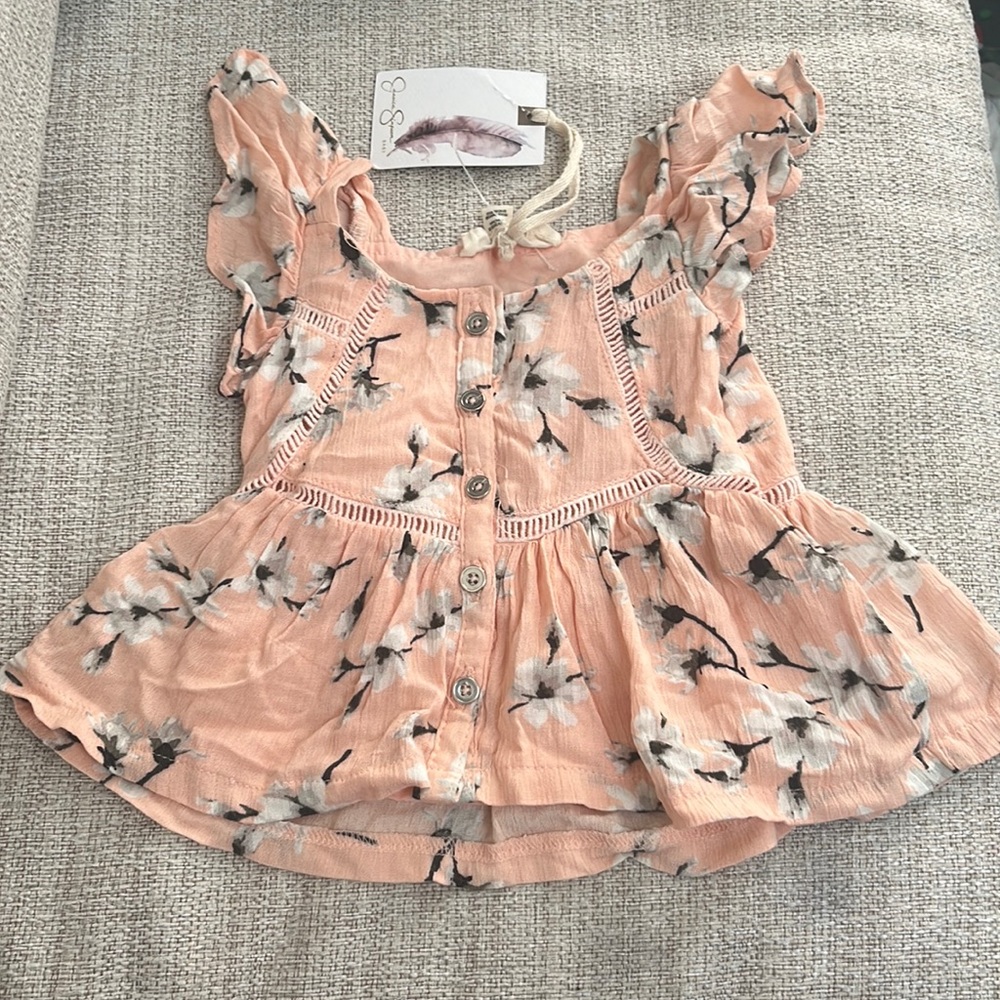 3 for $25 sale! Jessica Simpson Girl’s peach summer top size 0-3 months